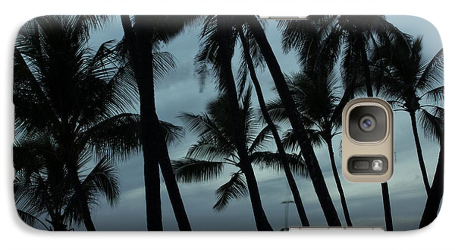Kauai Galaxy S7 Case featuring the photograph Palms at Dusk by Suzanne Luft