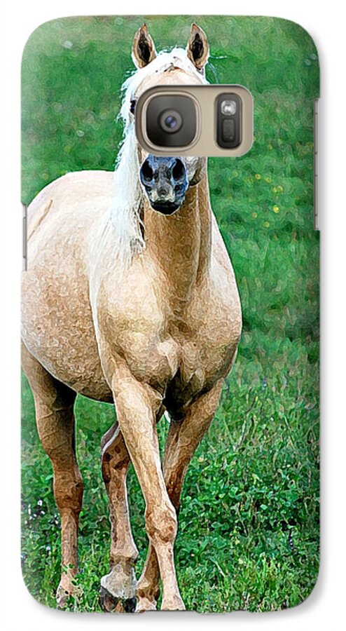 Palomino Arab Cross Galaxy S7 Case featuring the photograph Palomino Arab Cross by Lila Fisher-Wenzel