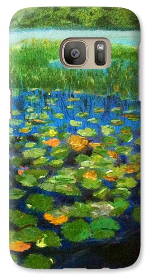 Lotus Galaxy S7 Case featuring the painting Peace Be With You by Belinda Low