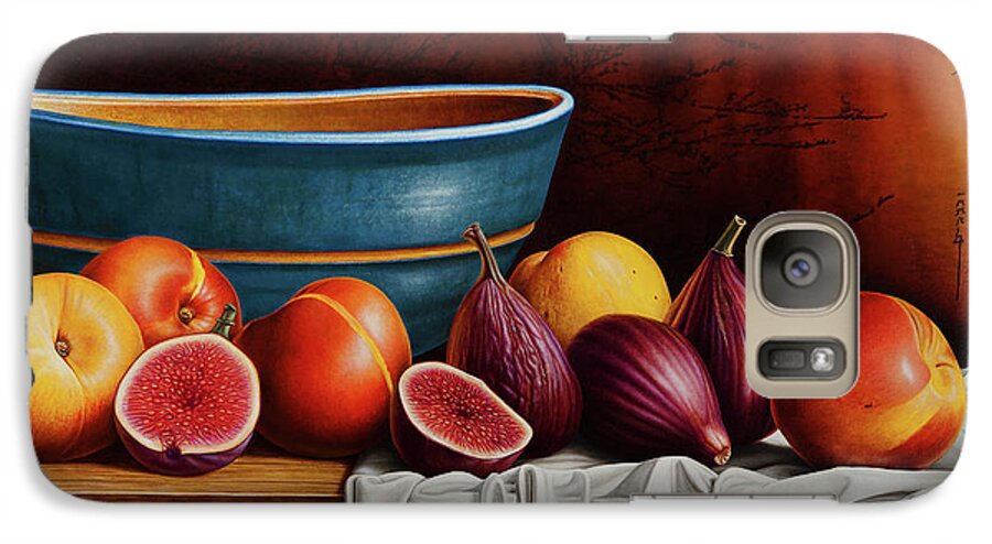 Fruit Galaxy S7 Case featuring the painting Peaches and Figs by Horacio Cardozo