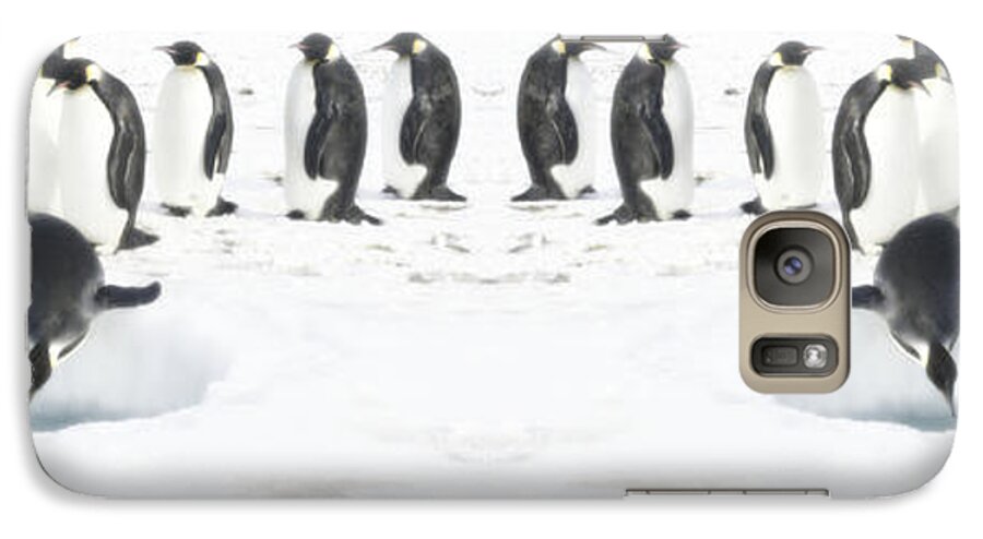 Penguin Galaxy S7 Case featuring the photograph Penguin lunch time by Vintage Collectables