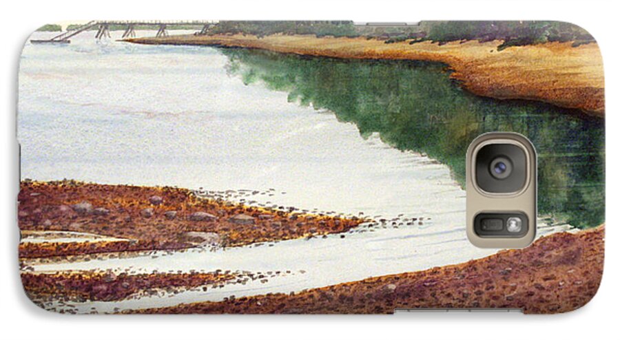 Landscape Galaxy S7 Case featuring the painting Penobscot Bay by Roger Rockefeller