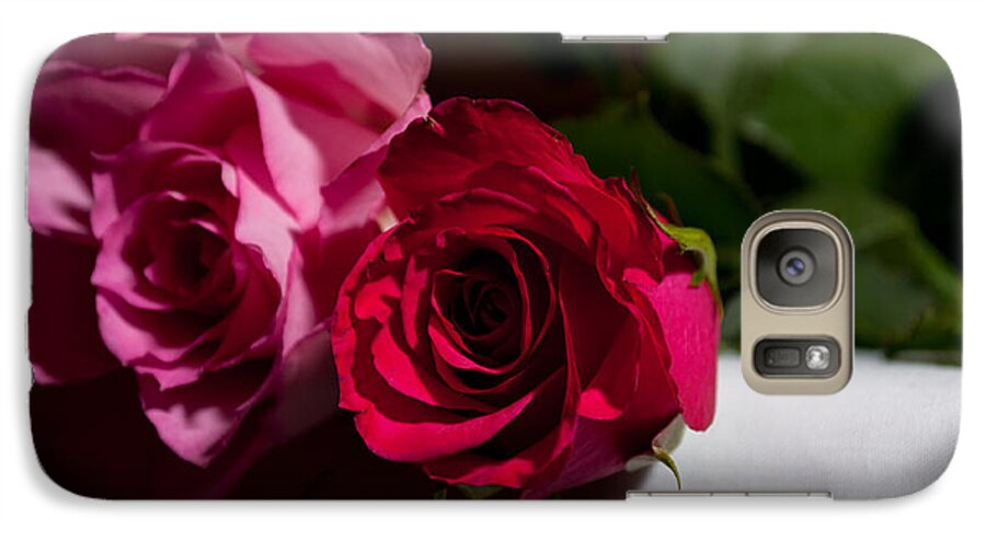 Flowers Galaxy S7 Case featuring the photograph Pink And Red Rose by Matt Malloy