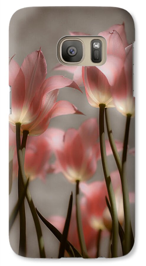 Tulips Galaxy S7 Case featuring the photograph Pink Tulips Glow by Michelle Joseph-Long