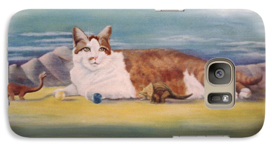 Cat Galaxy S7 Case featuring the painting Playland by Mary Ann Leitch