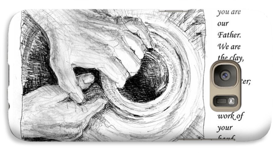 Pen And Ink Drawing Galaxy S7 Case featuring the drawing Potter and Clay by Janet King