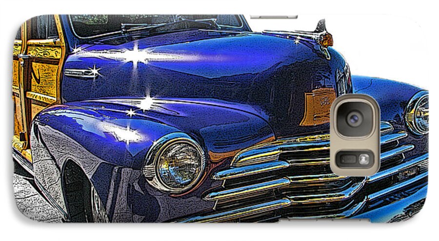Purple Chevrolet Woody Galaxy S7 Case featuring the photograph Purple Chevrolet Woody by Samuel Sheats