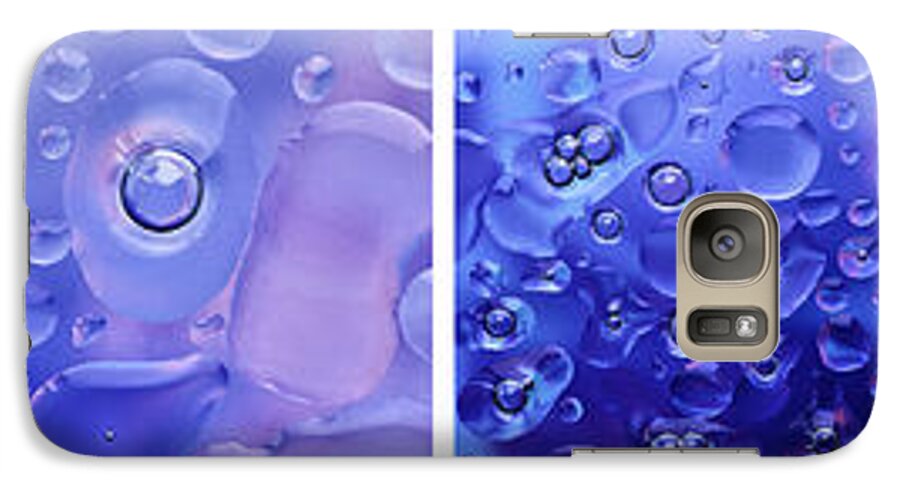 Water Bubbles Galaxy S7 Case featuring the photograph Quadryptich of colorful Water Bubbles by Peter V Quenter