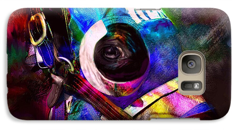 Racing Galaxy S7 Case featuring the digital art Racing Colors by Kari Nanstad