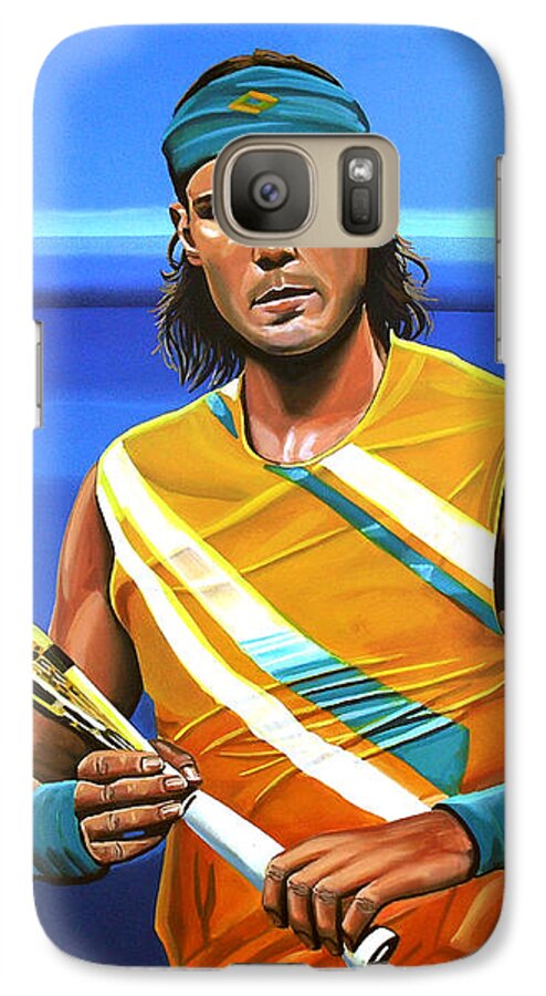 Rafael Nadal Galaxy S7 Case featuring the painting Rafael Nadal by Paul Meijering