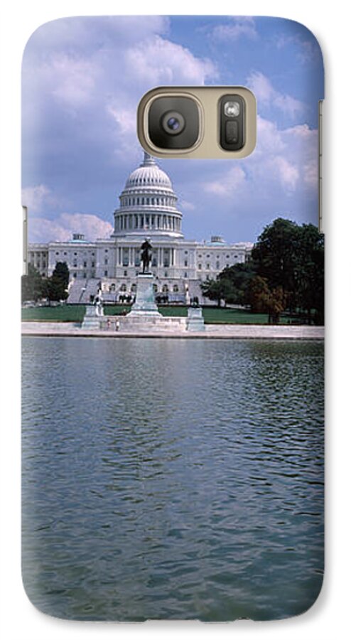 Photography Galaxy S7 Case featuring the photograph Reflecting Pool With A Government by Panoramic Images