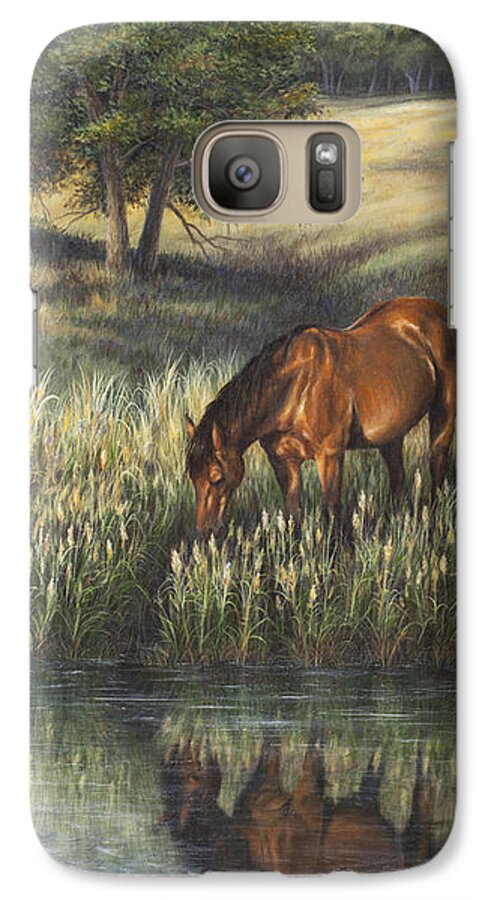 Horse Galaxy S7 Case featuring the painting Reflections by Kim Lockman