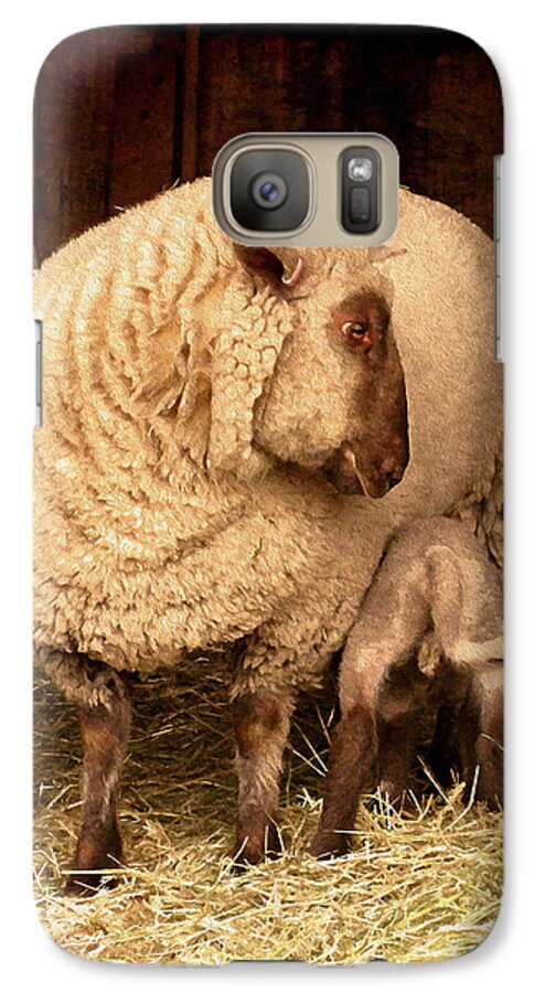 Sheep Galaxy S7 Case featuring the photograph ReFuel by Kathy Bassett