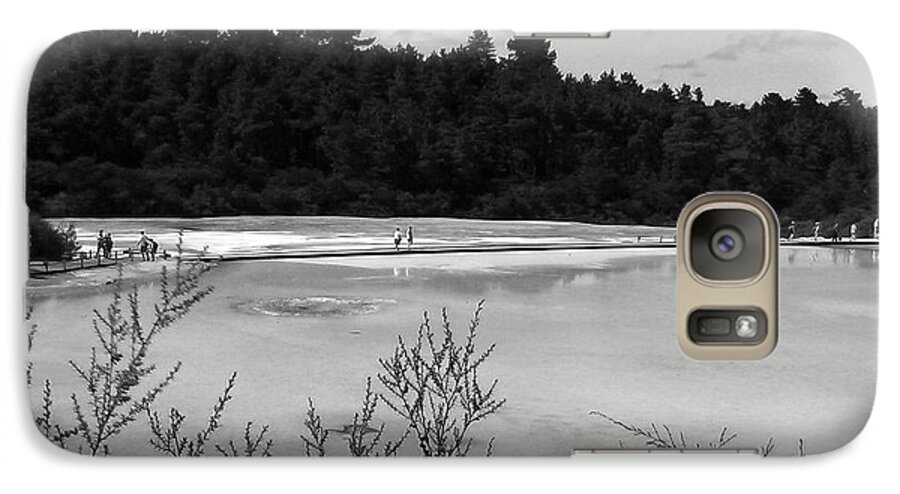 Rotorua Galaxy S7 Case featuring the photograph Rotorua New Zealand 4 BW by Mariusz Kula