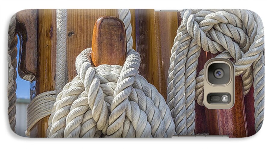 Boat Galaxy S7 Case featuring the photograph Sailing Rope 5 by Leigh Anne Meeks