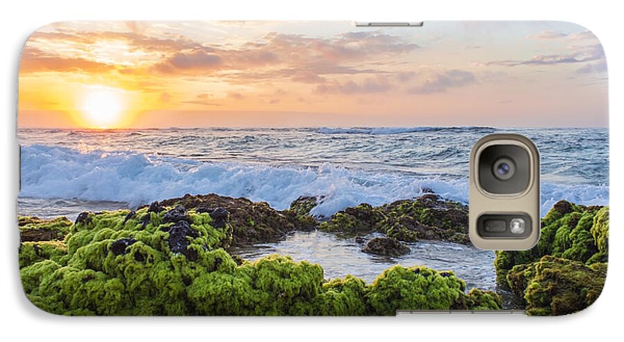 Hawaii Galaxy S7 Case featuring the photograph Sandy Beach Sunrise 2 by Leigh Anne Meeks