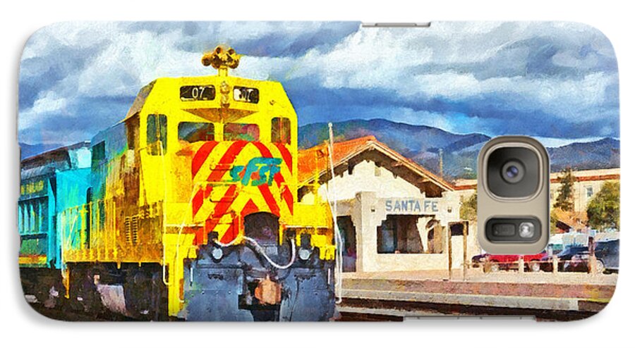 Train Galaxy S7 Case featuring the digital art Santa Fe Southern Railway Train by Digital Photographic Arts