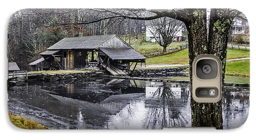 Sawmill Galaxy S7 Case featuring the photograph Sawmill in Late Fall by Betty Denise
