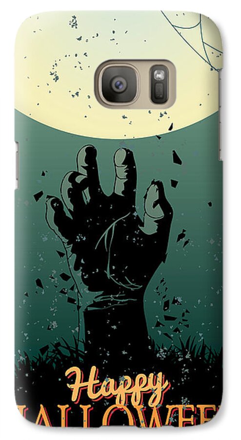 Halloween Galaxy S7 Case featuring the painting Scary Halloween by Gianfranco Weiss