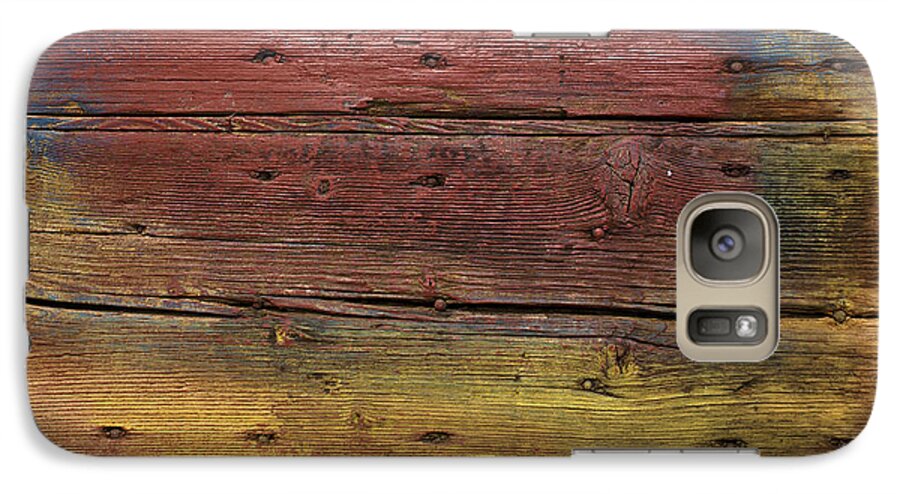 Wood Galaxy S7 Case featuring the digital art Shades of red and yellow by Ron Harpham