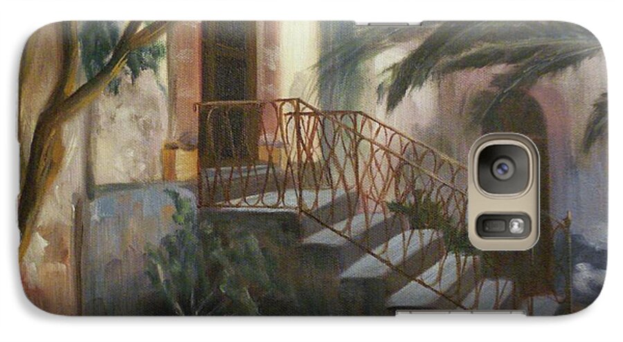 Sicily Galaxy S7 Case featuring the painting Sicilian Nunnery by Donna Tuten