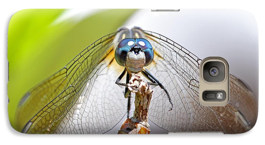 Dragonfly Galaxy S7 Case featuring the photograph Smiling Dragonfly Macro by Peggy Collins