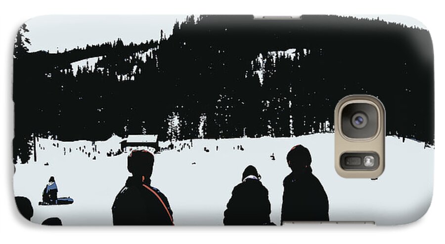 Snow Galaxy S7 Case featuring the photograph Snow Park Fun by Mindy Bench