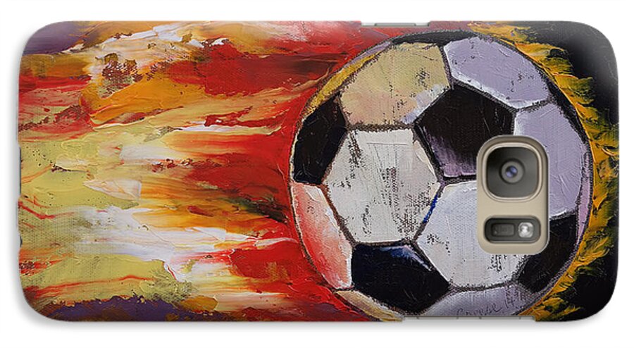 Art Galaxy S7 Case featuring the painting Soccer by Michael Creese