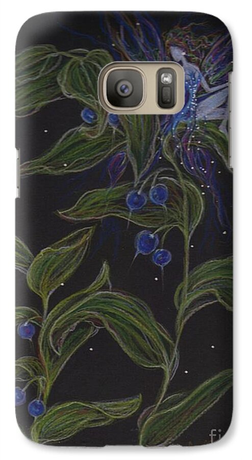Fairy Galaxy S7 Case featuring the drawing Solomon's Seal by Dawn Fairies