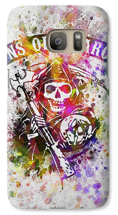 Sons Of Anarchy Galaxy S7 Case featuring the digital art Sons of Anarchy in Color by Aged Pixel