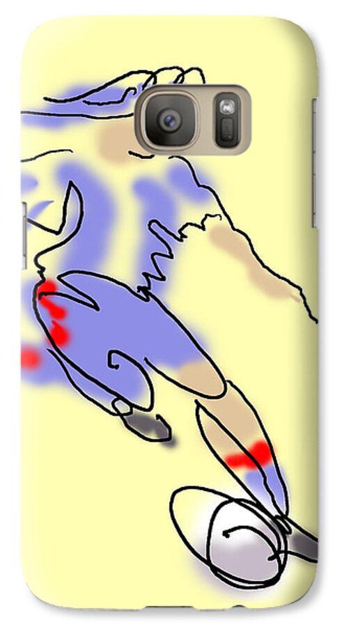 Soccer Galaxy S7 Case featuring the digital art Speed Check by Sam Shacked