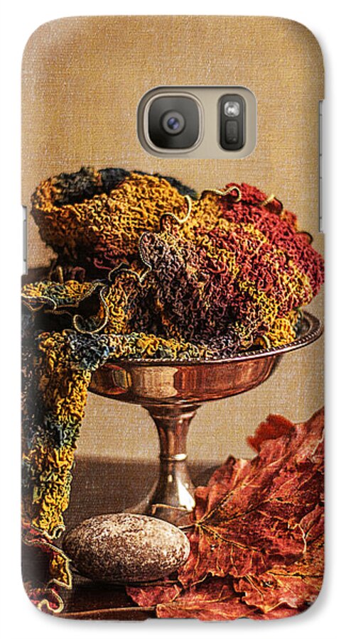 Scarf Galaxy S7 Case featuring the photograph Still Life with Scarf by Terry Rowe