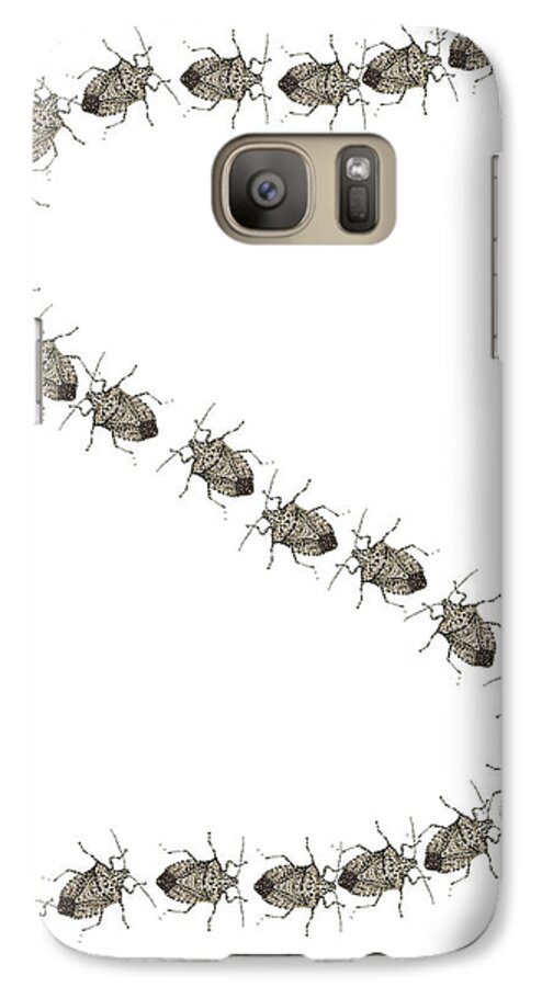 Stink Bug Galaxy S7 Case featuring the digital art Stink Bugs I phone case by R Allen Swezey