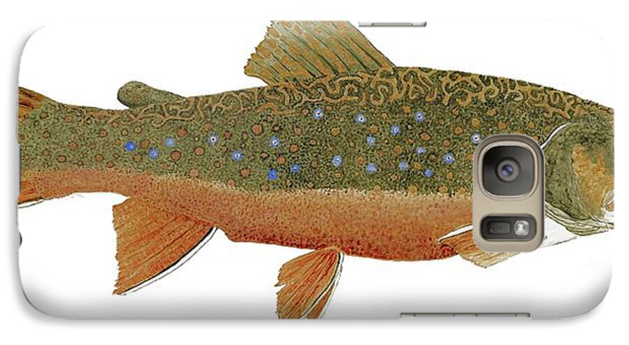 Trout Galaxy S7 Case featuring the painting Study of an Wild Eastern Brook Trout by Thom Glace