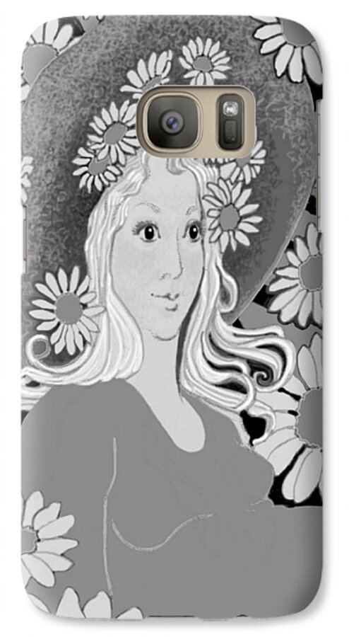 Sunflower Galaxy S7 Case featuring the digital art Summer by Carol Jacobs