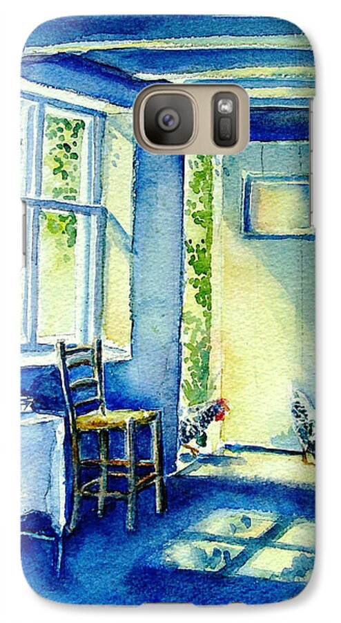 Summer Morning Galaxy S7 Case featuring the painting Summer Morning Visitors by Trudi Doyle