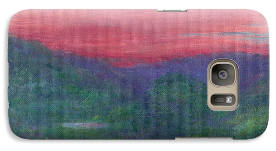 Summer Landscape Galaxy S7 Case featuring the painting Summer Nocturne by Judith Cheng