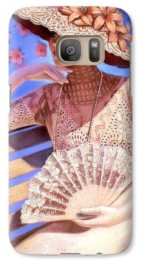Woman Galaxy S7 Case featuring the painting Summer Time by Sue Halstenberg
