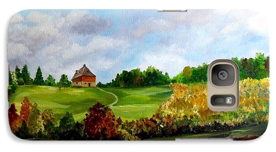 Russian Galaxy S7 Case featuring the painting Summer's End by Julie Brugh Riffey