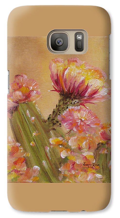 Cactus Galaxy S7 Case featuring the painting Sun Worshipper by Judith Rhue