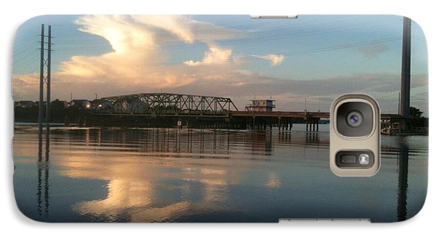 Topsail Island Galaxy S7 Case featuring the photograph Sunset at Topsail Island Bridge by Shelia Kempf