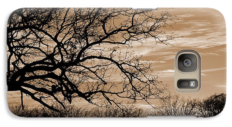 Sunset Galaxy S7 Case featuring the photograph Sunset in Sepia C by Jeanne May