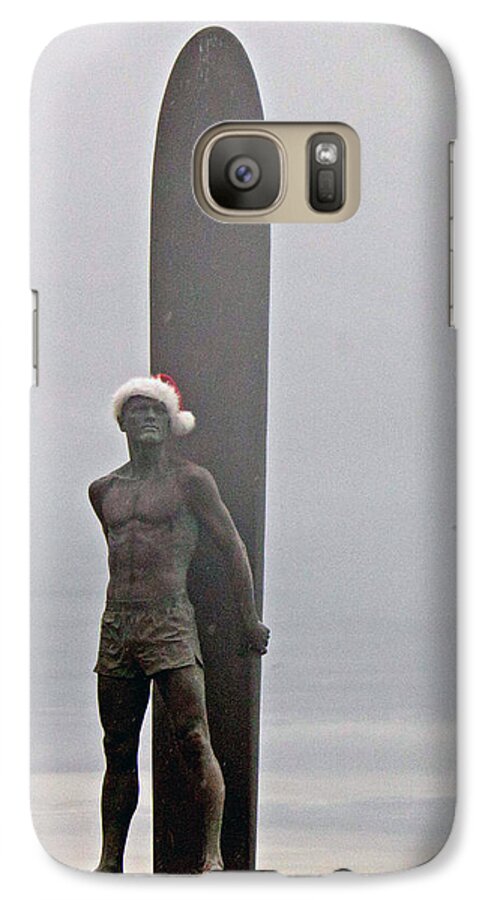 Santa Galaxy S7 Case featuring the photograph Surfer Santa by Lora Lee Chapman
