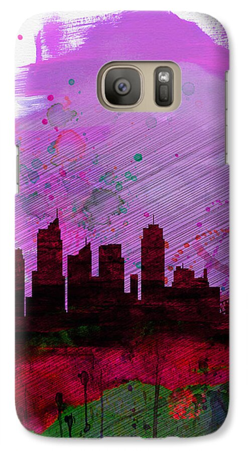 Sydney Galaxy S7 Case featuring the painting Sydney Watercolor Skyline 2 by Naxart Studio