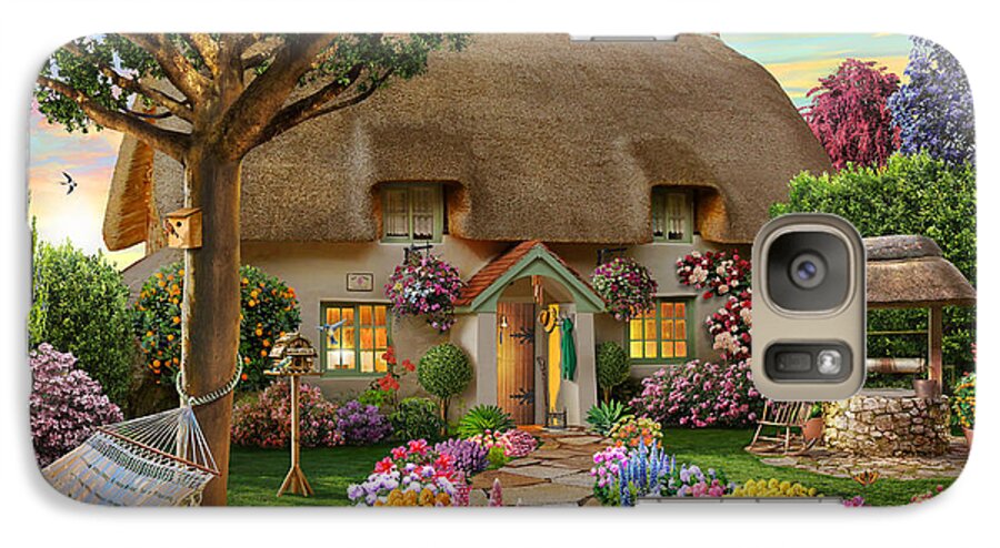Thatched Cottage Galaxy S7 Case featuring the digital art Thatched Cottage by MGL Meiklejohn Graphics Licensing