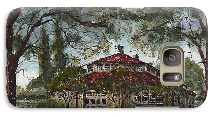 Galaxy S7 Case featuring the painting The Agriculture Pavilion at Texas Tech by Tim Oliver
