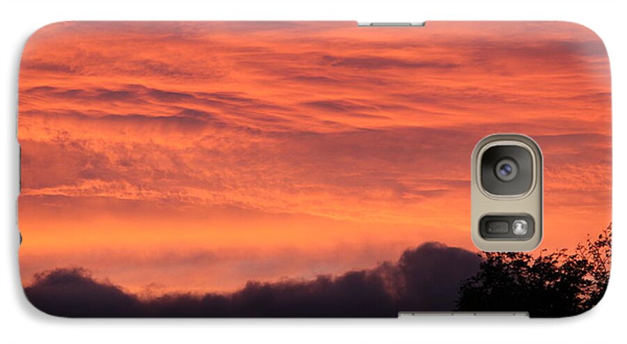 Sunset Galaxy S7 Case featuring the photograph The Clouds on Fire by Patricia Hiltz