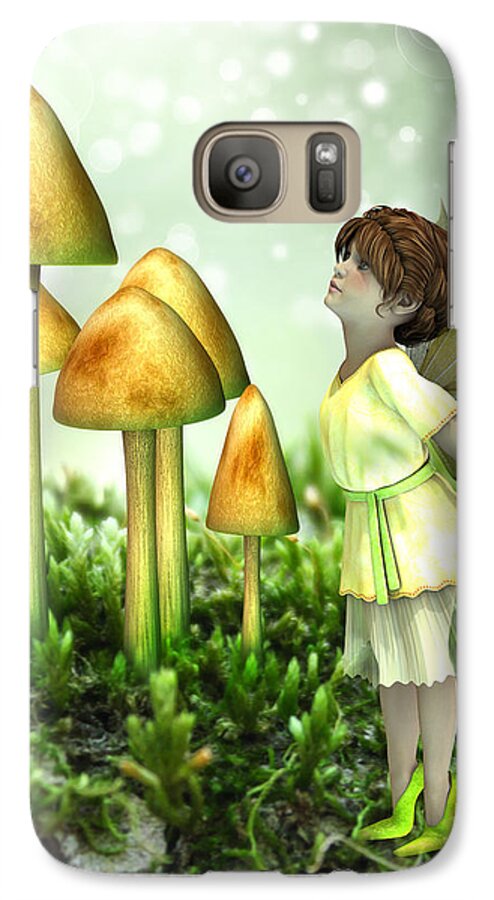 Vintage Galaxy S7 Case featuring the digital art The Curious Fairy by Jayne Wilson