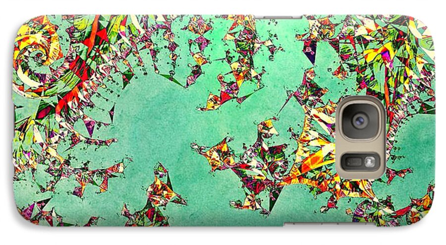 Mad Hatters Fractal Galaxy S7 Case featuring the digital art The Mad Hatter's Fractal by Susan Maxwell Schmidt