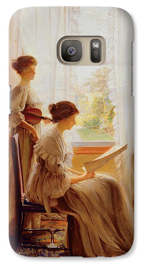 Violinist Galaxy S7 Case featuring the painting The Music Lesson, C.1890 by American School